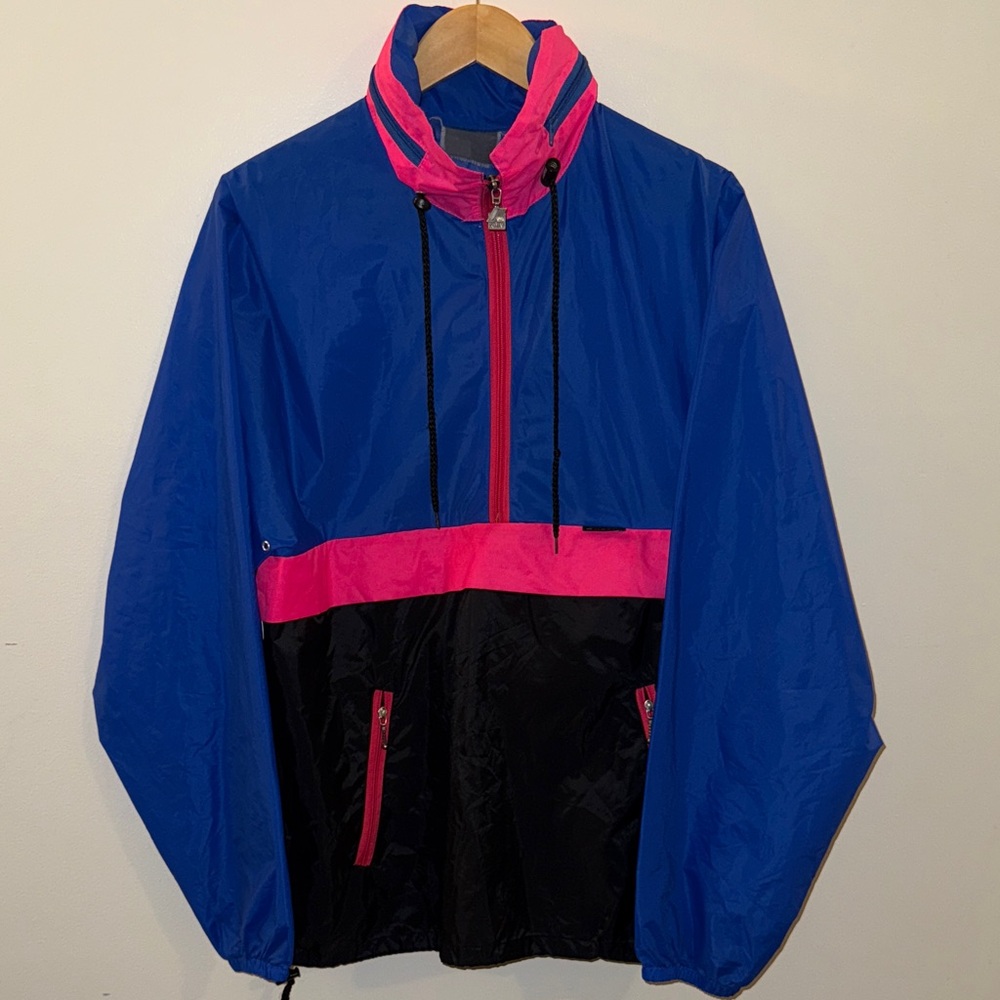 K-Way Vibrant Blue and Pink Jacket , Medium